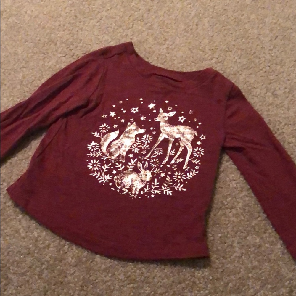 Gently used Girls Woodland animals shirt